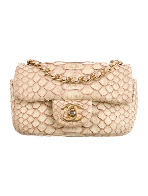 chanel python mini flap bag|chanel handbags flap.